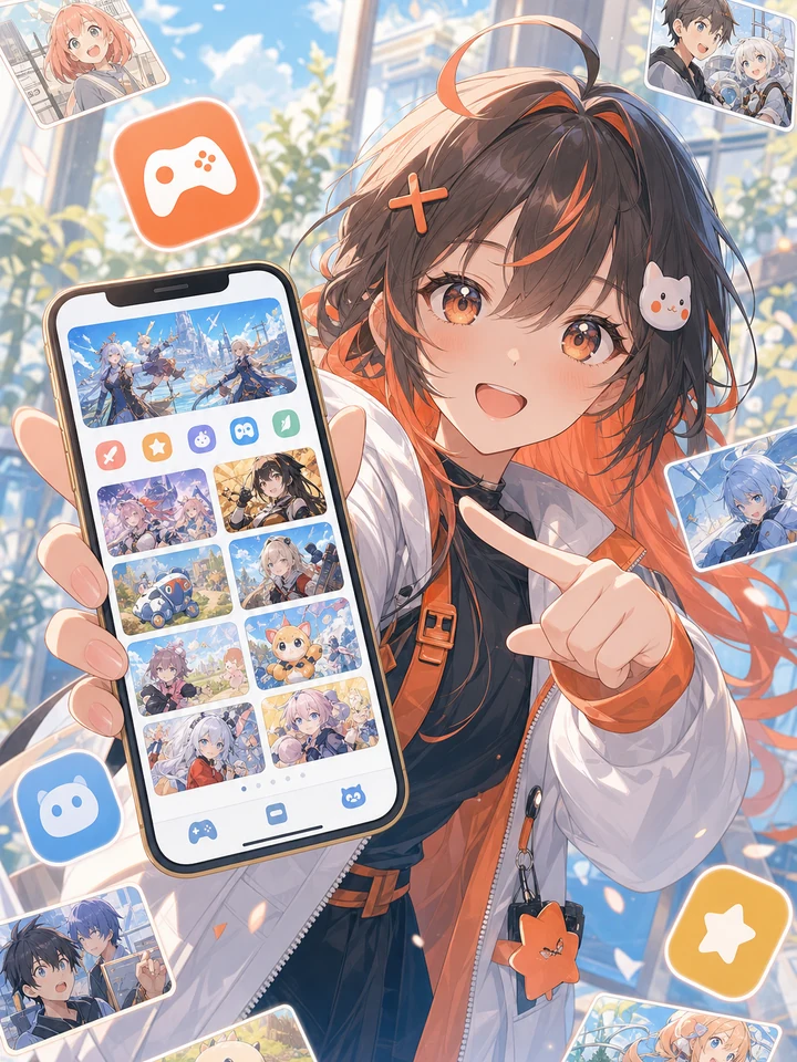 游咔app手机端二次元娱乐界面氛围图